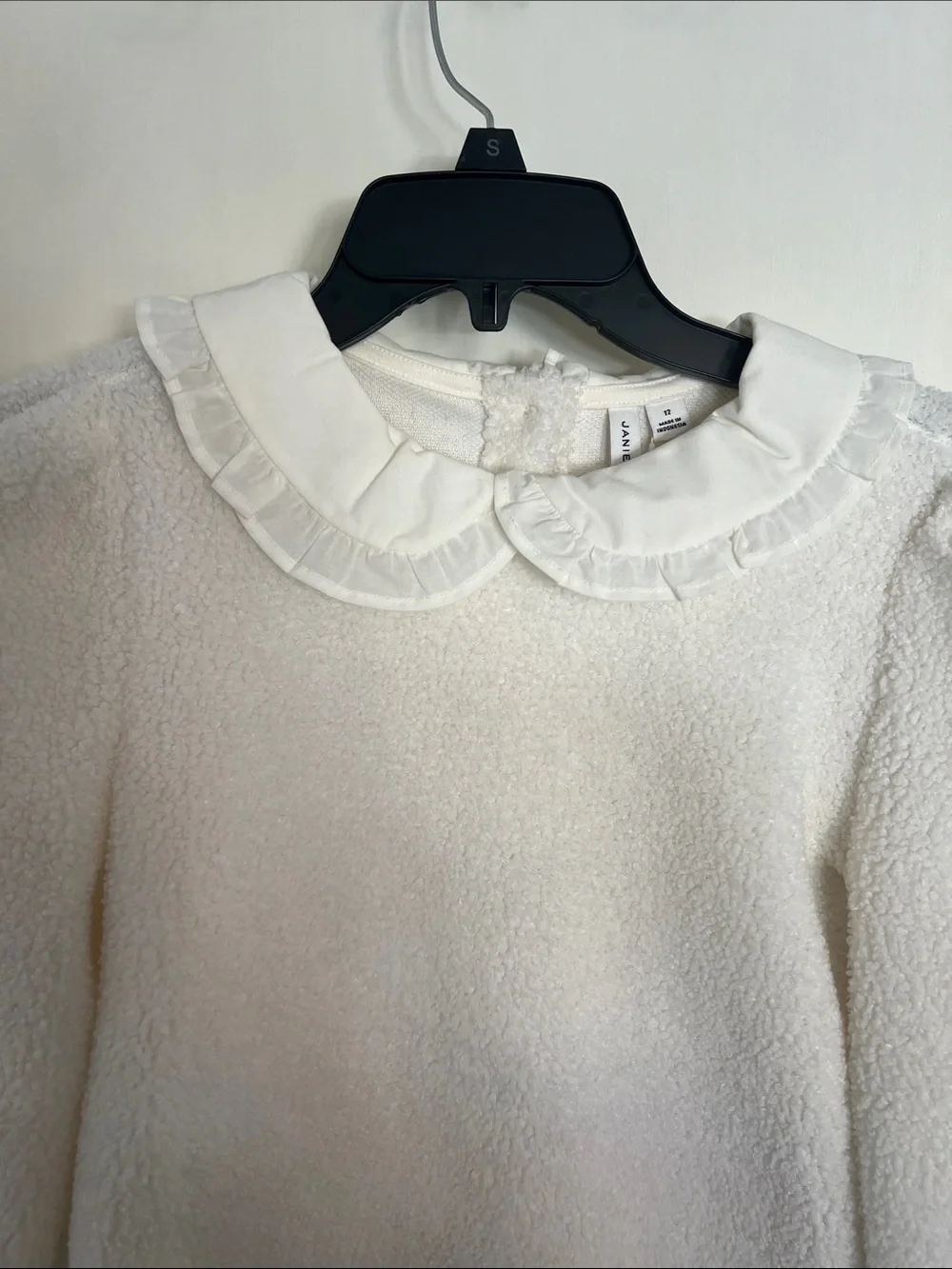 Janie and Jack Cream Sherpa Sweater